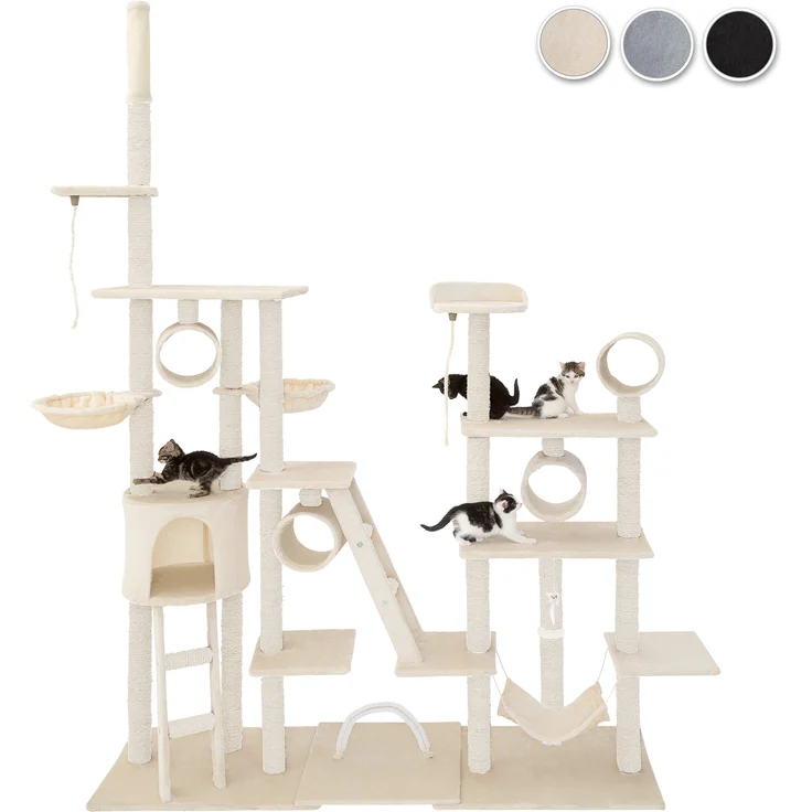 tectake Kratzbaum Snooky 261cm - schwarz – Bild 2