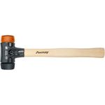 Wiha Schonhammer Safety mittelweich und hart (26611) I Gummihammer mit hochwertigem Hickory Holzstiel I Rund-Schlagkopf 30mm - Preisvergleich