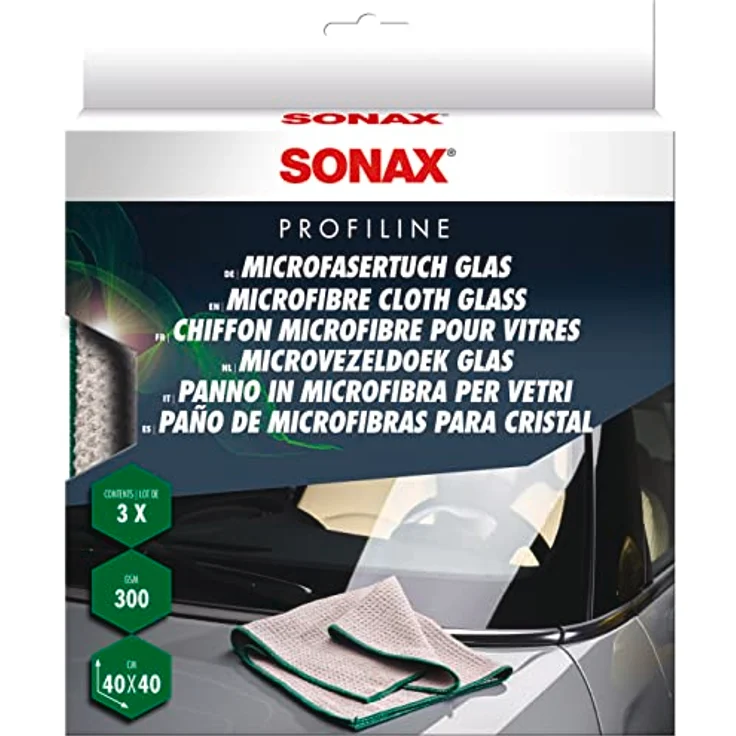 SONAX 04515410 Microfasertuch Glas 3 Stück – Bild 3