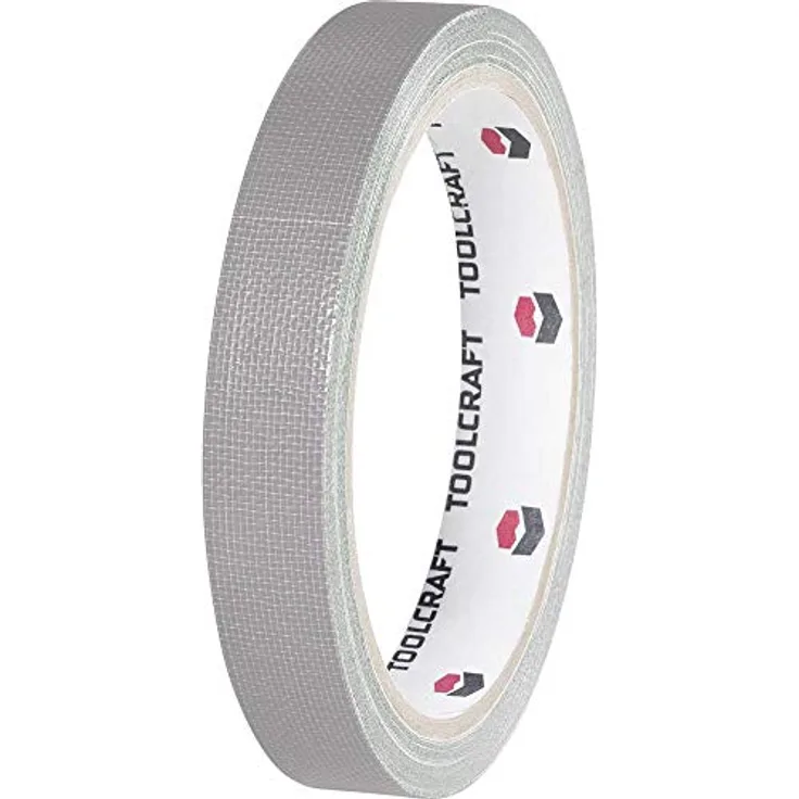 TOOLCRAFT HEB15L10AC HEB15L10AC Gewebeklebeband HEB15L10AC Grau (L x B) 10m x 15mm
