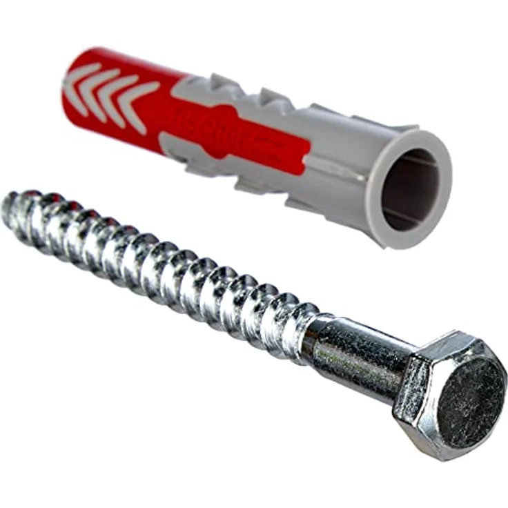 fischer DUOPOWER 12 x 60 S, Universaldübel mit Sicherheitsschraube, 2-Komponenten-Dübel, Kunststoffdübel zur Befestigung in Beton, Ziegeln, Stein, Gipskarton uvm., 10 Dübel + 10 Schrauben - Preisvergleich – Bild 4