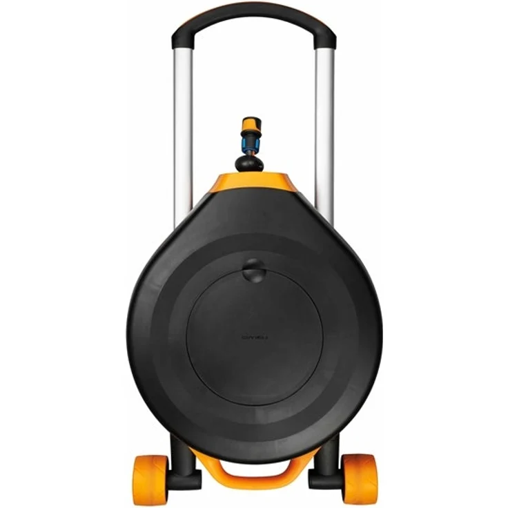 Fiskars Waterwheel XL mit Rädern (1025933) 20 m Schlauch Zubehörfach mit Zubehör freite Platzierung 360° Drehung automatischer Aufrollschlauch Schlauchwagen – Bild 7