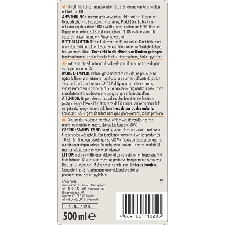 SONAX 07182000  CARAVAN RegenstreifenEntferner 500 ml - Preisvergleich – Bild 3