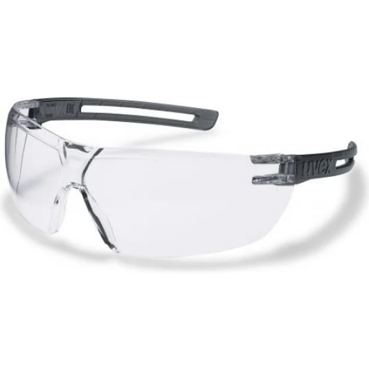 uvex x-fit Schutzbrille 9199 - Kratzfest & Beschlagfrei, 100% UV-400-Schutz - Sicherheitsbrille mit Klarer Scheibe - Chemikalienbeständige Arbeitsbrille für Labore weiß/grau – Bild 1
