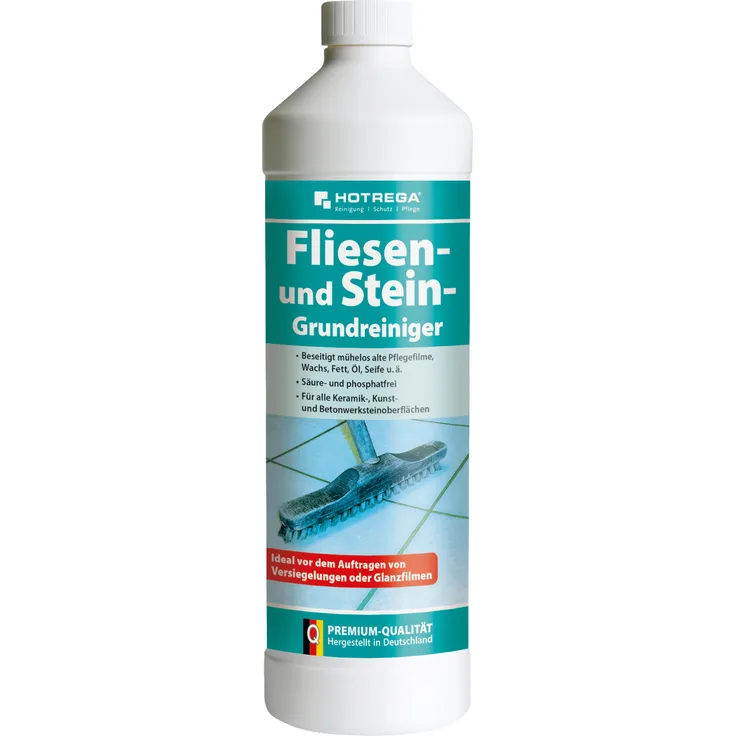 HOTREGA Fliesen- und Stein-Grundreiniger, 1 Liter Flasche