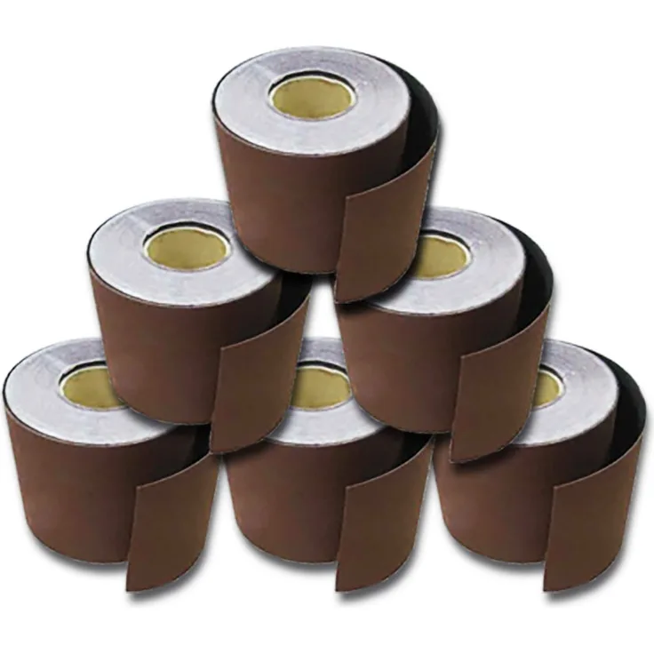 Schleifpapier 115mmx10m Handschleifpapier 1 Rolle P 60 - 320 je Korn Profi Set