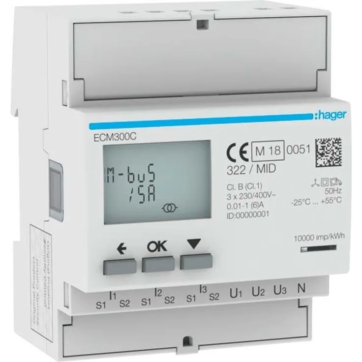 HAGER Energiezähler 3phasig ECM300C
