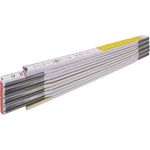 STABILA Holz-Gliedermaßstab Type 617, 2 m, weiß/gelbe metrische Schnellablese-Skala