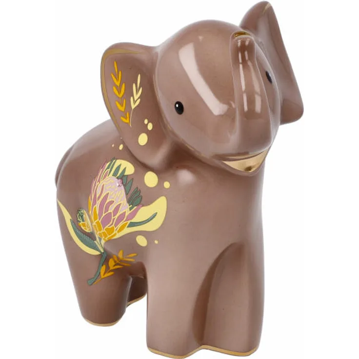Goebel Figur Kiombo, Elephant, Elefantenfigur, Elefanten Figur, Dekofigur, Porzellan, Braun, 70001031