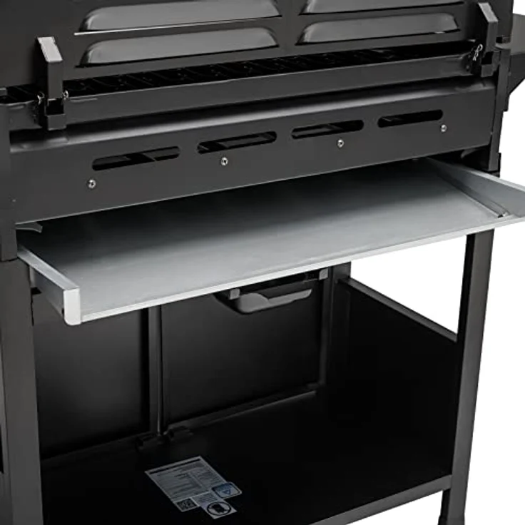 TAINO BASIC 4+1 Gasgrill mit Seitenbrenner Gasgrill 4 Brenner BBQ Grillwagen Edelstahl-Brenner Schwarz Piezozündung 126 x 103 x 50 cm – Bild 7