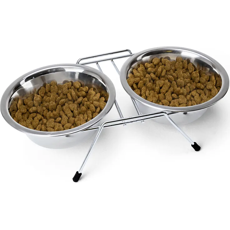 Doppel Fressnapf Edelstahl - 2x 550ml