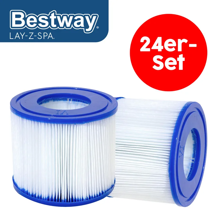 LAY-Z-SPA® Xtras Filterkartusche Gr. VI 10,6 x 8,0 cm, 24er-Sparset