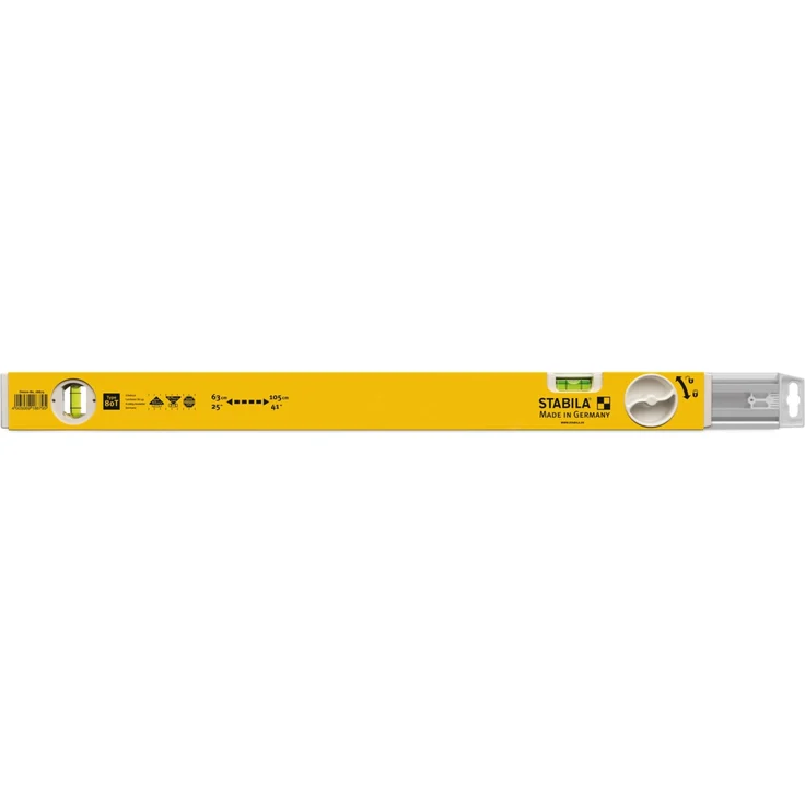 STABILA Teleskop-Wasserwaage Type 80 T, 63–105 cm, Alu-Profil mit Teleskopsystem, 1 Horizontal-Libelle, 1 Vertikal-Libelle, integrierte Rutsch-Stopper, Made in Germany – Bild 7