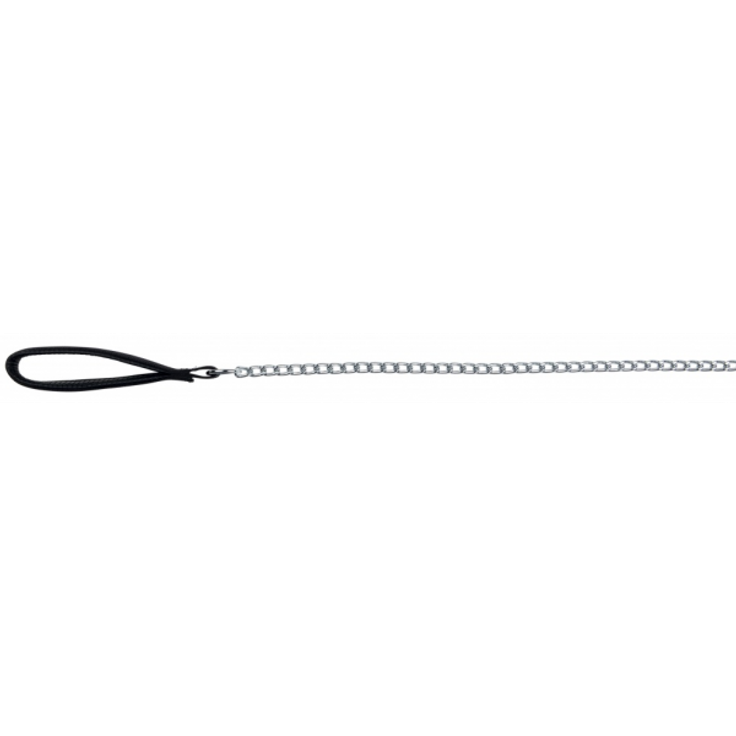 Trixie Kettenleine mit Nylon-Handschlaufe schwarz 1,00 m/3,0 mm