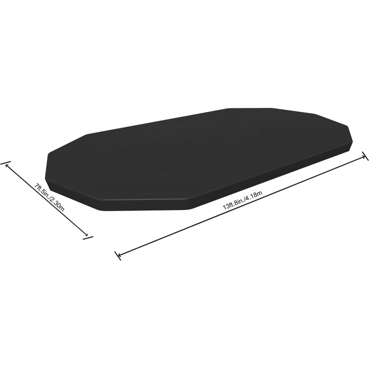 Bestway Flowclear PVC-Abdeckplane 418x230 cm, grau, für Power Steel Oval Pool 424x250x100 cm – Bild 7