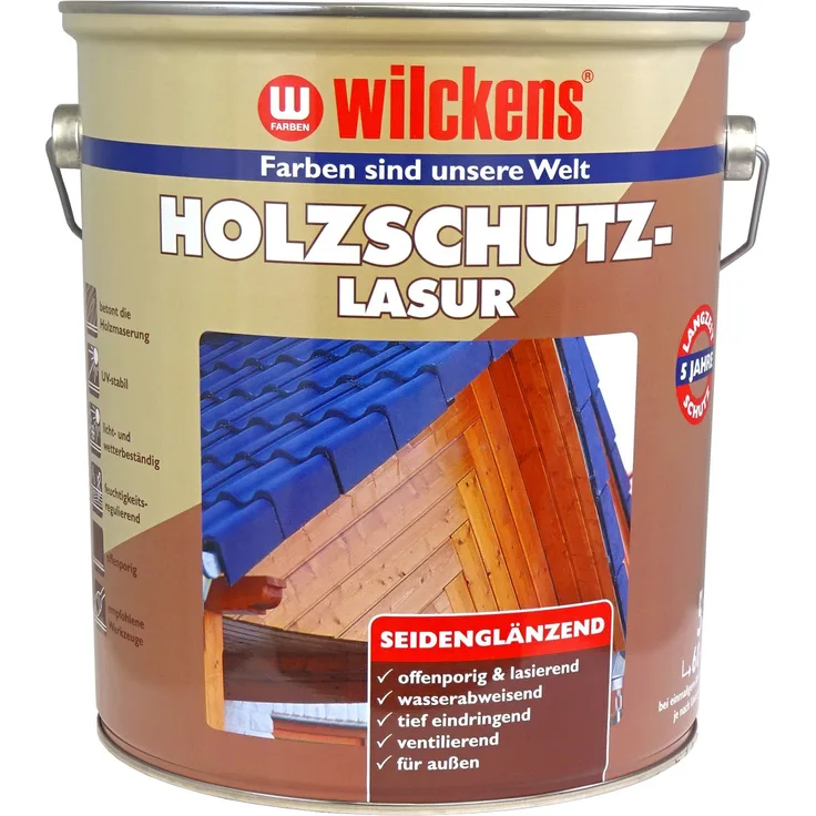 Wilckens 5l Holzschutzlasur Teak Holzlasur Holzschutz Holz Lasur Schutzlasur