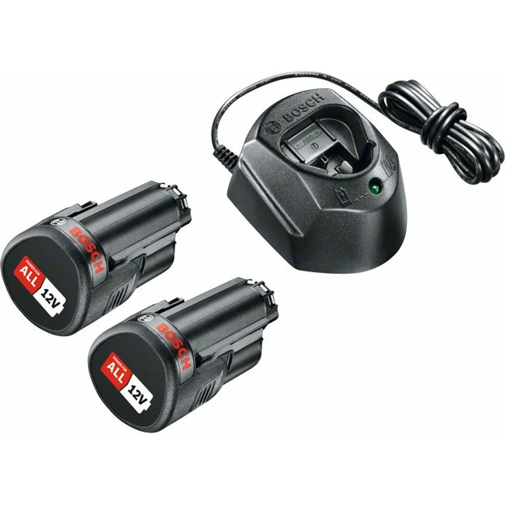 Bosch Home and Garden 1600A01L3E Bosch Starter Set (2 Akku, 12 Volt System, im Karton), 12 V – Bild 1