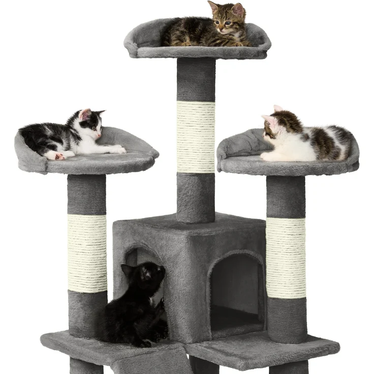 tectake Kratzbaum Mogli 170cm - grau – Bild 3