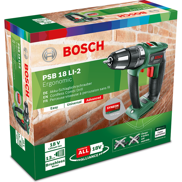 Bosch PSB 18 LI-2 Ergonomic 06039B0302 Power for All 18V Akku-Schlagbohrschrauber 2,5 Ah ohne Akku ohne Ladegerät im Karton – Bild 8