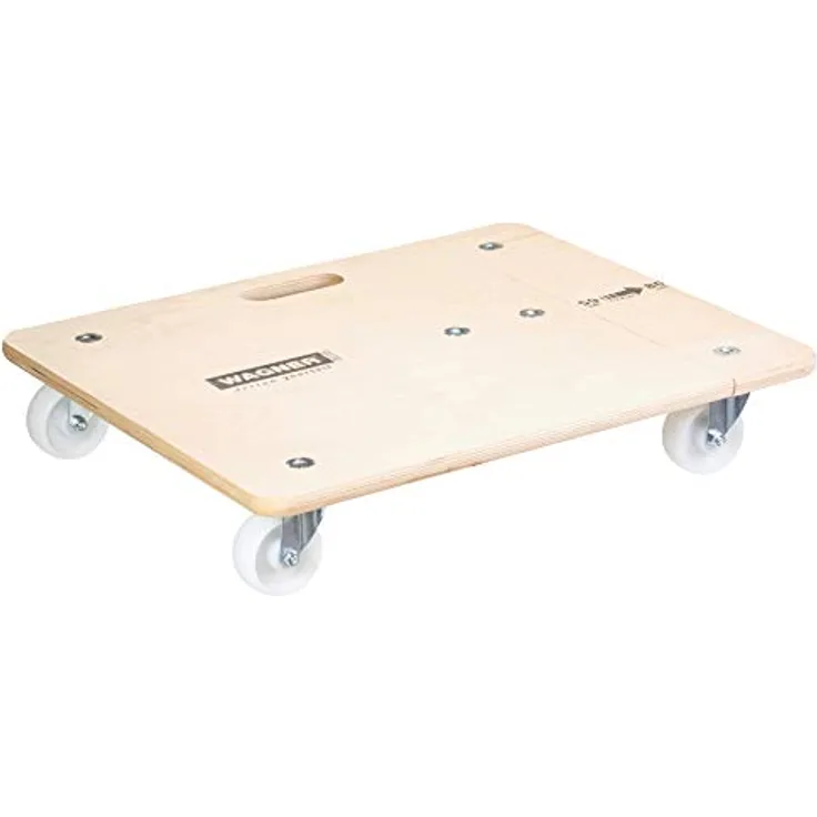 Transporthilfe MM 1332, 59-86 x 49 x 11 cm ausziehbar, harte Rollen Ø 75 mm, Rollenlager, Birke FSC®, Tragkraft 200 kg