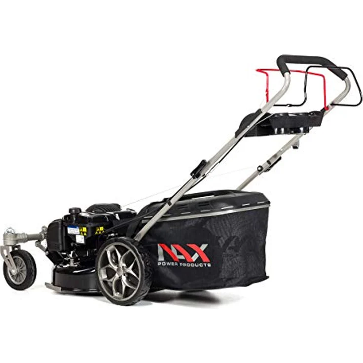 NAX POWER PRODUCTS 2000S Motor Briggs & Stratton 625EXi Series 150 cm3 ReadyStart Mähbreite 46cm Fangkorb 60l wendige Vorderräder Benzin-Rasenmäher mit Antrieb, Schwarz – Bild 2