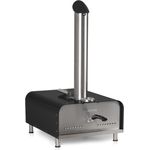 Diavolo Pizza-Pelletofen inkl. Pizzastein Thermometer Edelstahl Schwarz