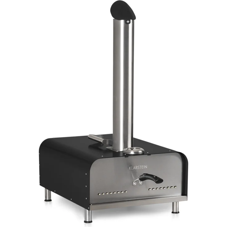 Diavolo Pizza-Pelletofen inkl. Pizzastein Thermometer Edelstahl Schwarz – Bild 1