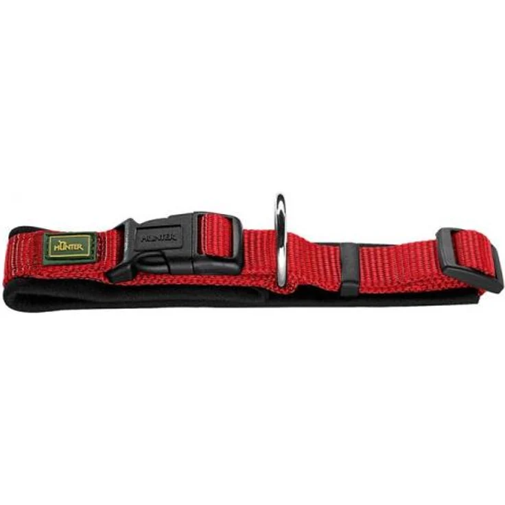 Hunter Hunde-Halsung Neopren Vario Plus rot-schwarz S-M – Bild 1
