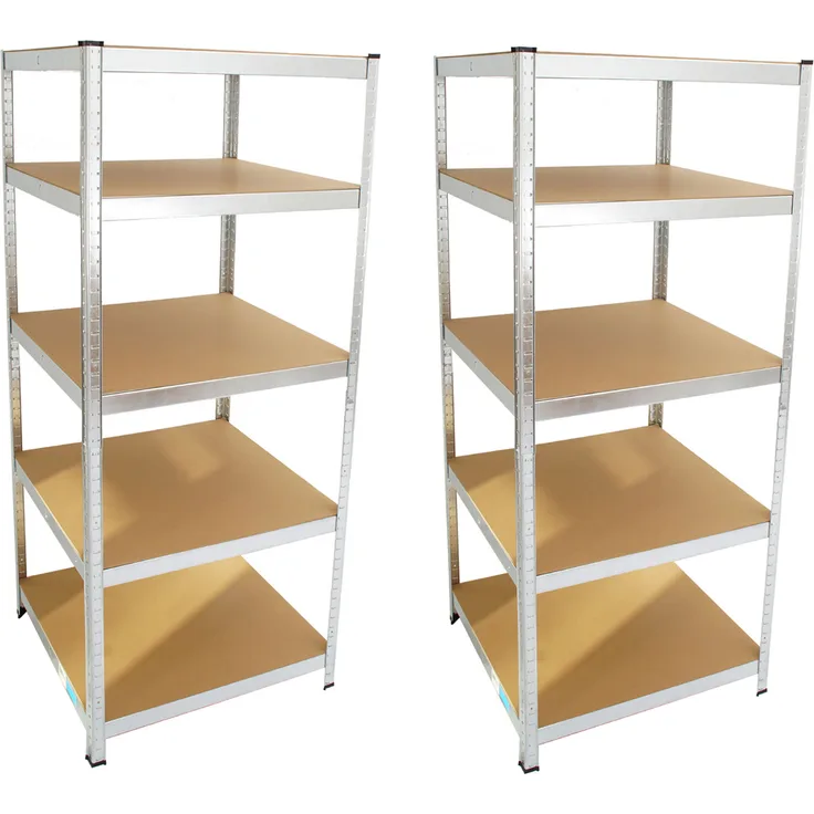 2x Schwerlastregal 180x75x75cm 875 kg 5 Böden Regal Steckregal Lagerregal
