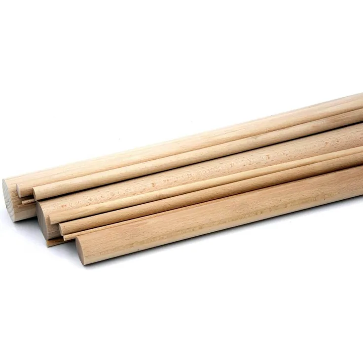 siwitec glatte Rundstäbe aus Holz im Set, Buche, 1000 mm Länge, ideal zum Basteln mit Holz 5er Set - Ø - 16 mm