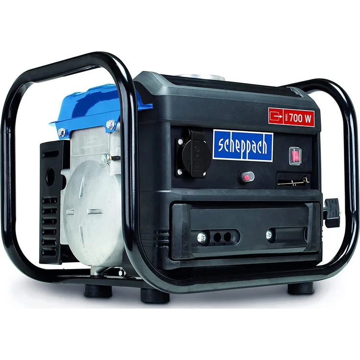 Scheppach Benzin Stromerzeuger SG1000 2-Takt Generator Notstromaggregat max.700W 1 x 230 V 4 l 63 ccm luftgekühlt Seilzugstart Dauerleistung 0,65 kW – Bild 4