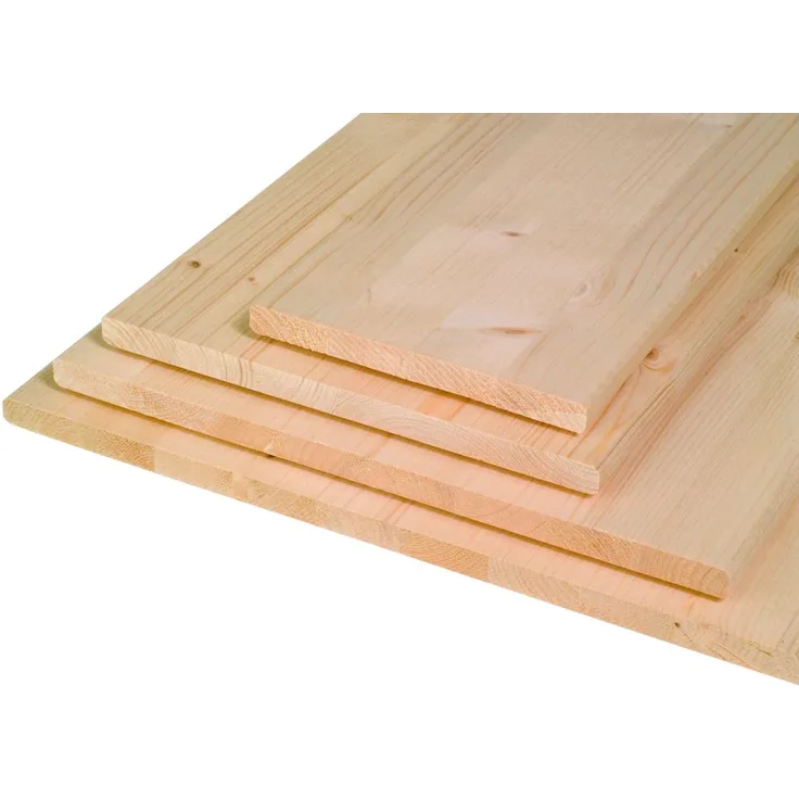 Massivholzplatte Fichte Oberfläche geschliffen Kanten gefast 150 x 30 cm 18 mm