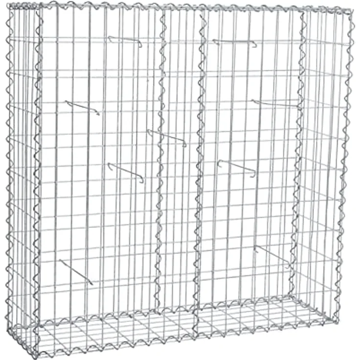 Gabione Steingabionen Steinkorb Gabionen Wand Drahtkorb 100 x 100 x 30 cm