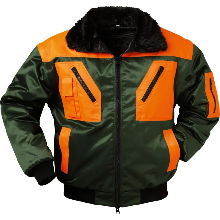 Pilotenjacke Rotdorn, Gr.2XL, grün/orange – Bild 1
