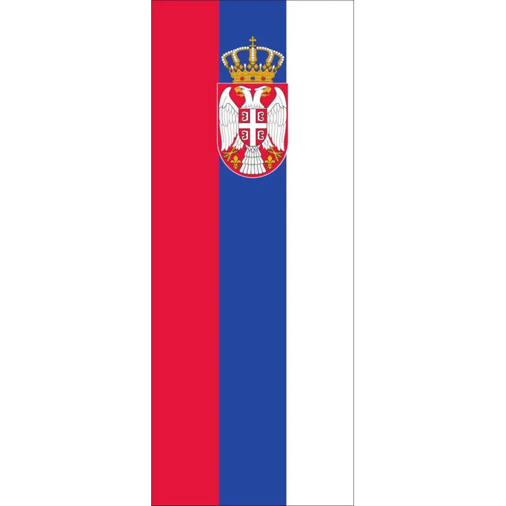 Flagge Serbien mit Wappen 110 g/m² ca. 300 x 120 cm