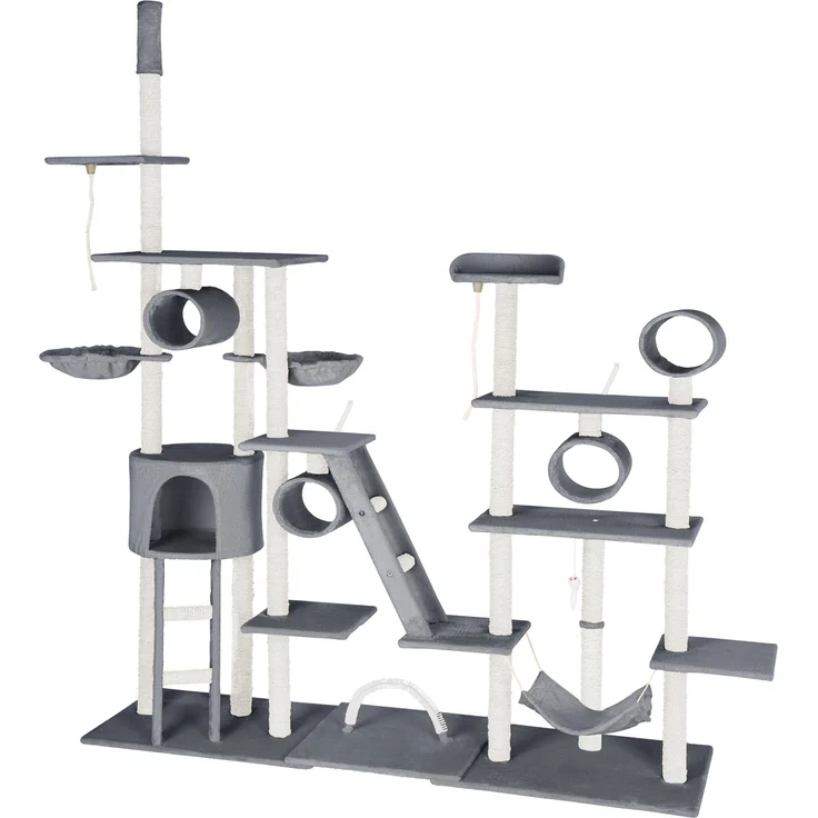 tectake Kratzbaum Snooky 261cm - grau – Bild 1