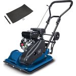 Scheppach Benzin Rüttelplatte HP2300S Verdichter Rüttler Vibrationsplatte | 5,6 PS Leistung | 23 kN Verdichtungsdruck | 35cm Verdichtungstiefe | Komplettset inkl. Gummimatte und Fahrvorrichtung
