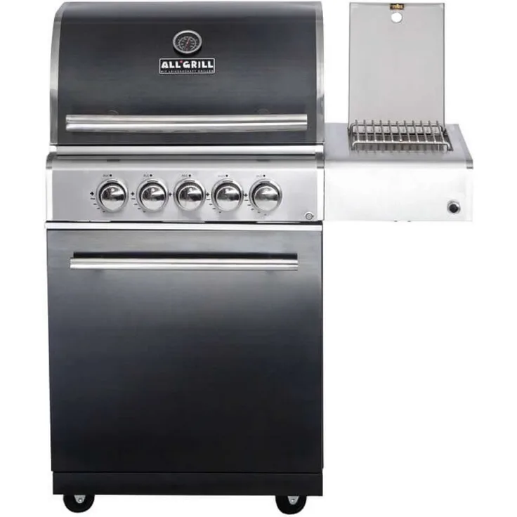 Allgrill Top-Line Modular CHEF M Black Gasgrill 3 Brenner/Seitenkocher/Backburner Grundmodell Grill Chef M