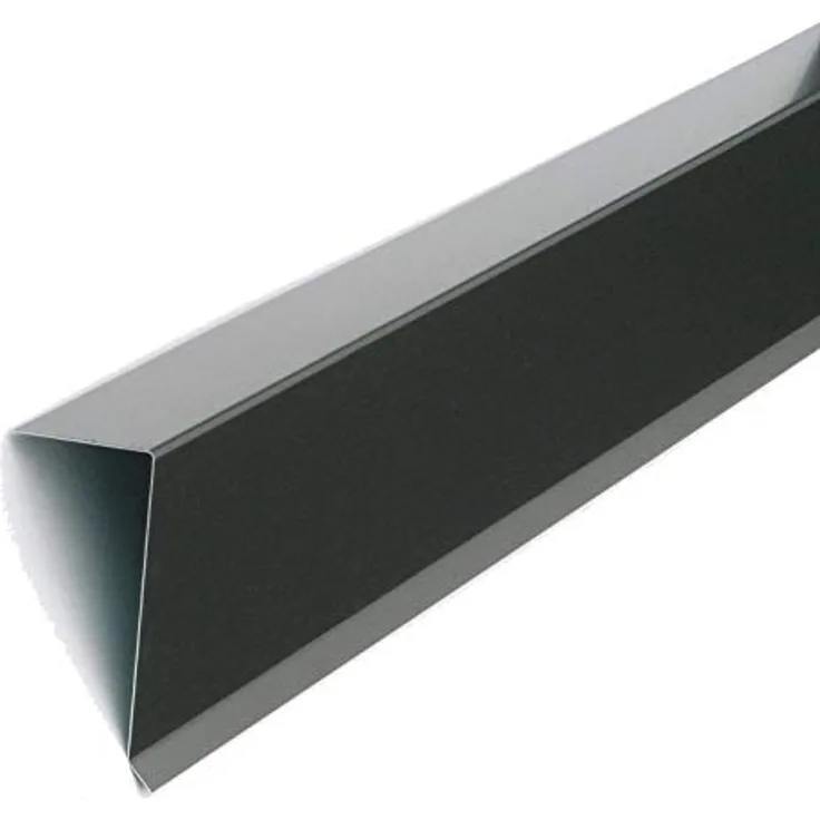 Ortgangwinkel Dach-Abschluss-Blech Ortgangblech Alu Anthrazit Grau 60 x 125 mm