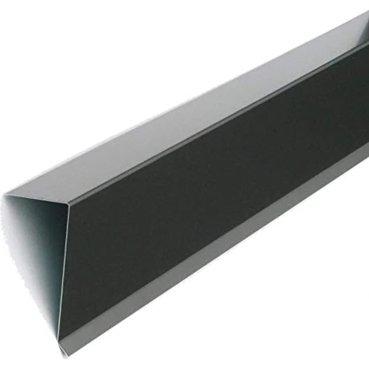 Ortgangwinkel Dach-Abschluss-Blech Ortgangblech Alu Anthrazit Grau 60 x 125 mm – Bild 1