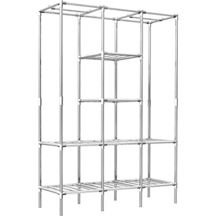 eyepower Großes XXL Schrankregal offener Kleiderschrank DIY-Regal begehbar Faltschrank