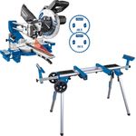 Scheppach Kapp und Gehrungssäge HM90SL Zugsäge Kappsäge mit Untergestell UG200 + 2. Sägeblatt