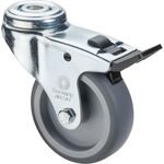 BS ROLLEN Lenkrolle 50mm,A321 Rückenl.Gummirad,GL,Fest.A321.A80.050