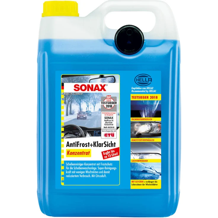 SONAX® AntiFrost plus Klarsicht Konzentrat Citrus, 5 l – Bild 1