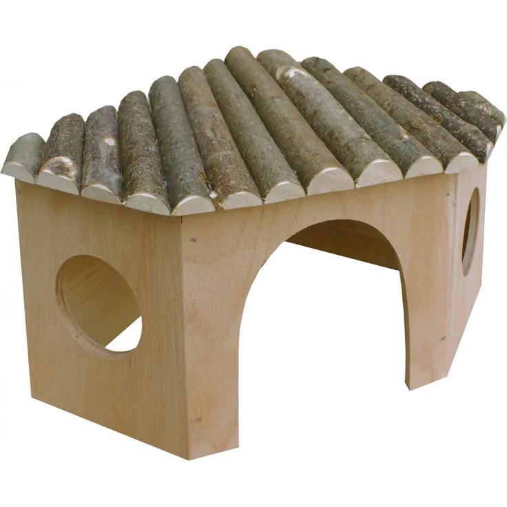 Ollesch Eckhaus Hase Holz WB 108C 42x32x21 cm