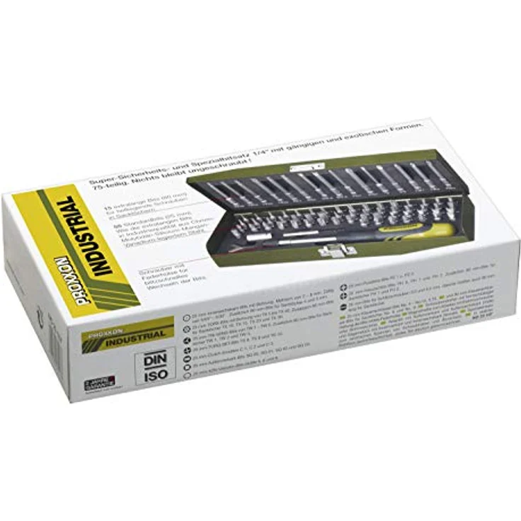 Proxxon Sicherheits- und Spezialbitsatz 1/4'' 75teilig Stahl Bit-Set Sicherheits- und Spezial-Bitsatz / Innensechskant-Bits / Klauenschlüssel-Bits / Kreuzschraubendreher-Bits / Schlitzschraubendreher-Bits in Stahlbox – Bild 7