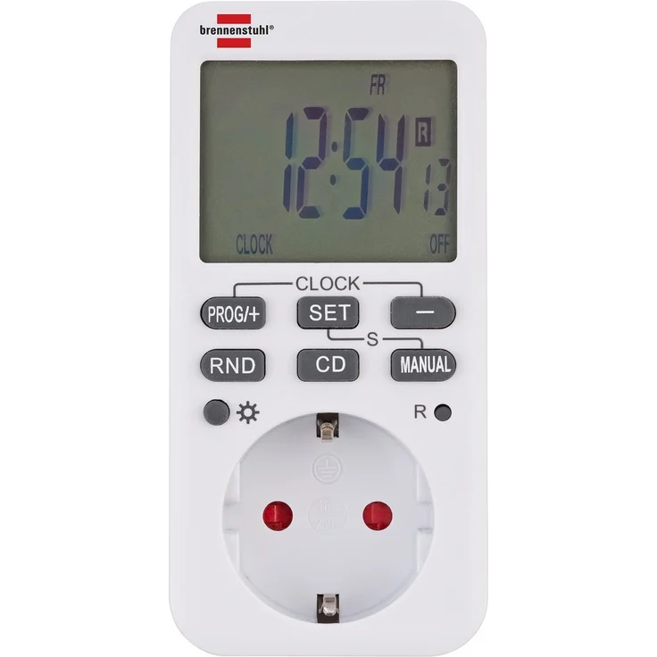 Brennenstuhl 1506320 Zeitschaltuhr digital Wochenprogramm 3600W IP20 Countdown-Funktion, Dauerbetrieb, EIN/AUTO/AUS-Programm – Bild 1