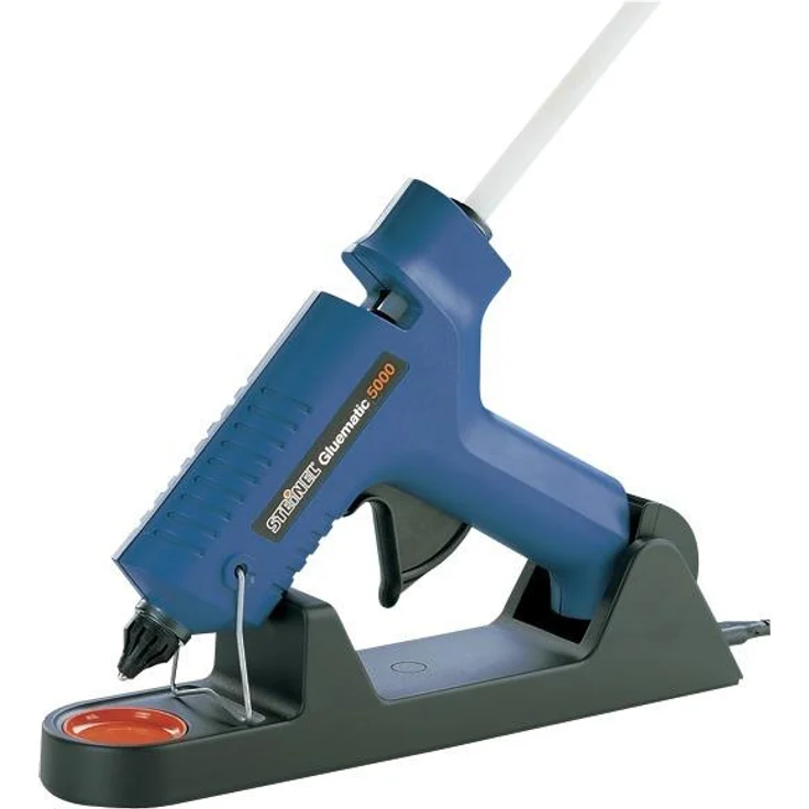 Steinel Heißklebe-Pistole Gluematic 5000, Ladestation, Abtropfschale, kabellos, inkl. 5 Klebesticks 11 mm und 2 Düsen – Bild 2