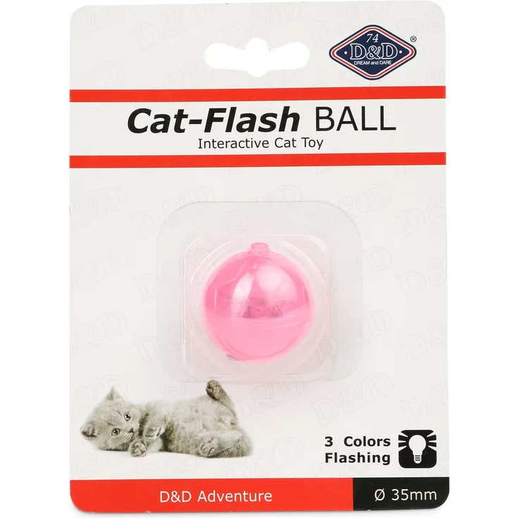 DundD Katzenspielzeug Flash-Ball rot