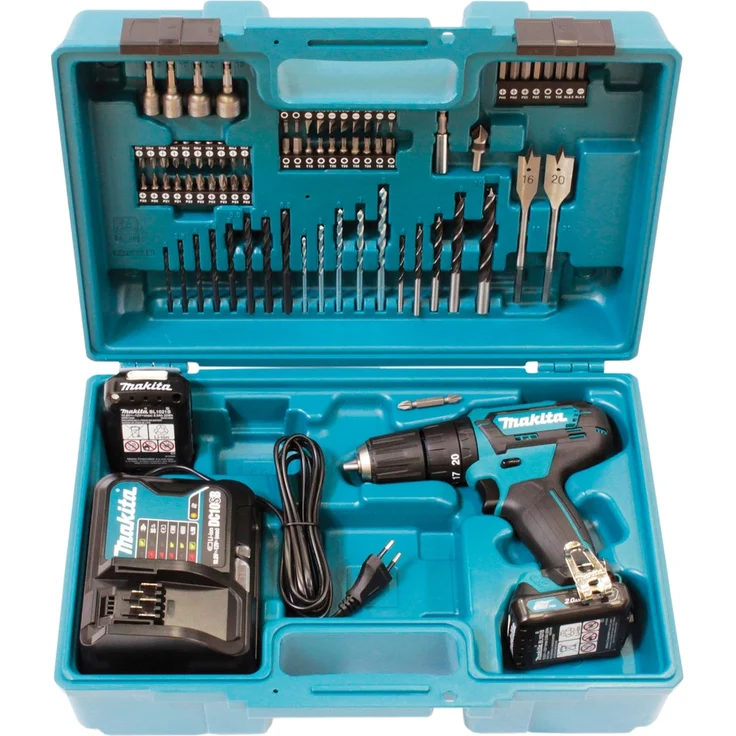 Makita 12V Akku-Schlagbohrschrauber HP333DSAX1 2x Akku 2,0 Ah (HP333DSAX1),Ladegerät,Transportkoffer – Bild 3